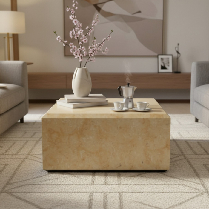 Măsuță de cafea din piatră naturală Travin [4]