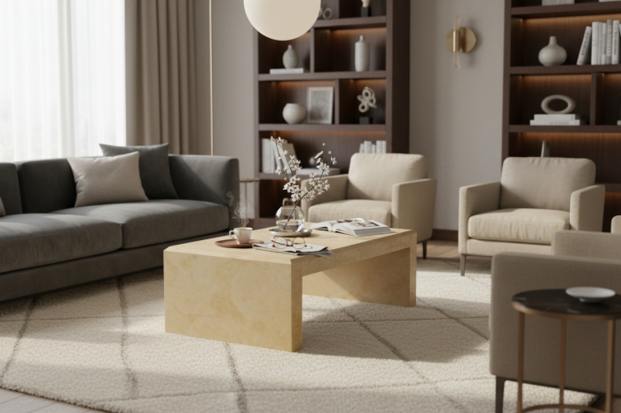 Măsuță de cafea din piatră naturală, marmure sau granit. [4]