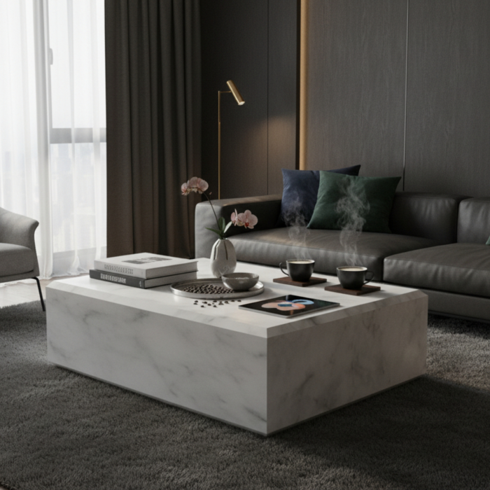 Măsuță de cafea din piatră naturală, marmure sau granit. [2]