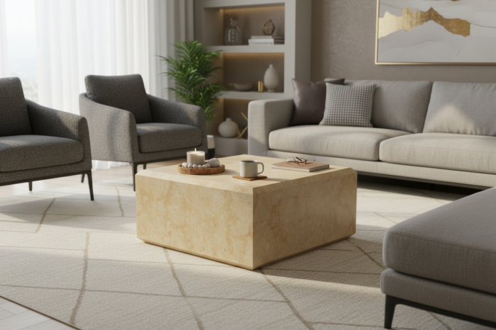 Măsuță de cafea din piatră naturală, marmure sau granit. [19]