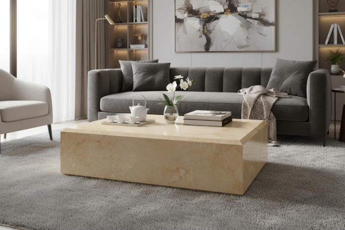 Măsuță de cafea din piatră naturală, marmure sau granit. [18]