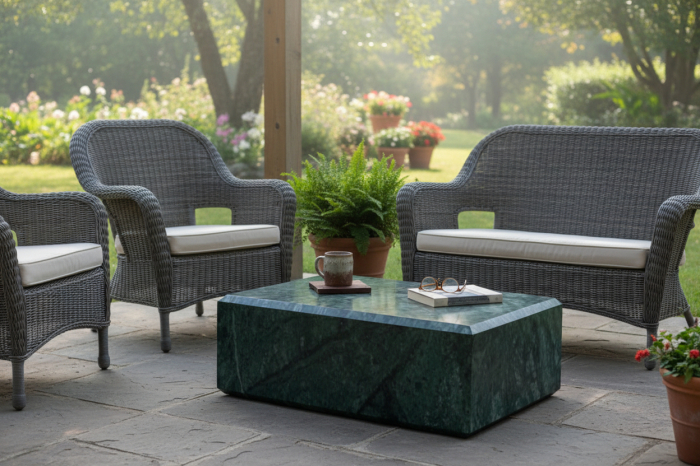 Măsuță de cafea din piatră naturală, marmure sau granit. [12]