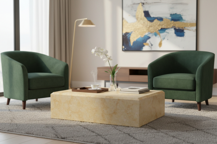 Măsuță de cafea din piatră naturală, marmure sau granit. [7]