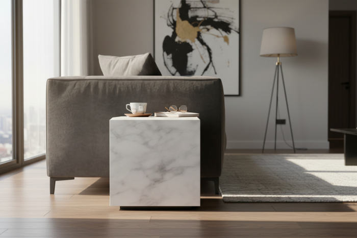 Măsuță de cafea din marmură Thassos [4]
