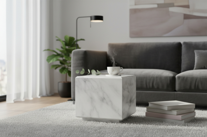 Măsuță de cafea din marmură Thassos [3]