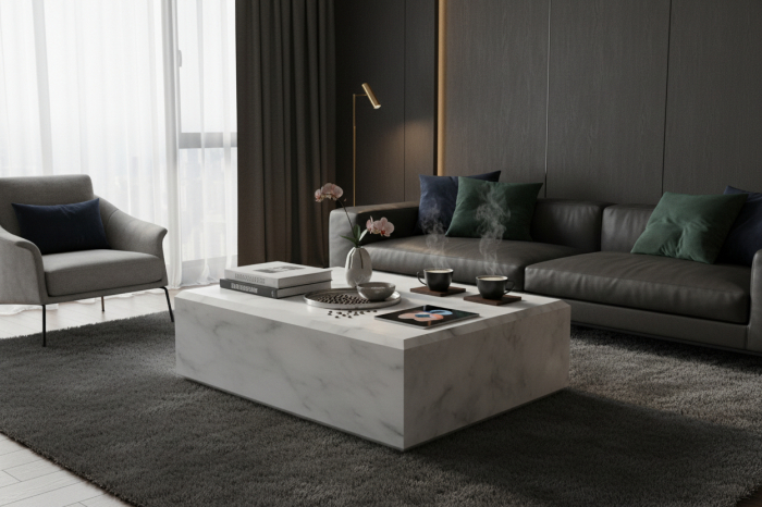 Măsuță de cafea din marmură Thassos [5]