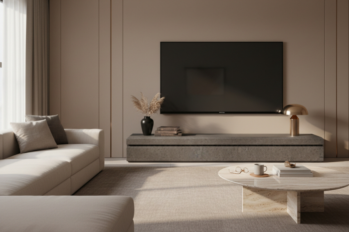 Comodă din granit Nero India pentru living [4]