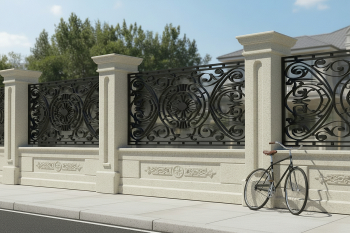 Panou pentru soclu de gard din piatră naturală - Colecția LOUIS [3]