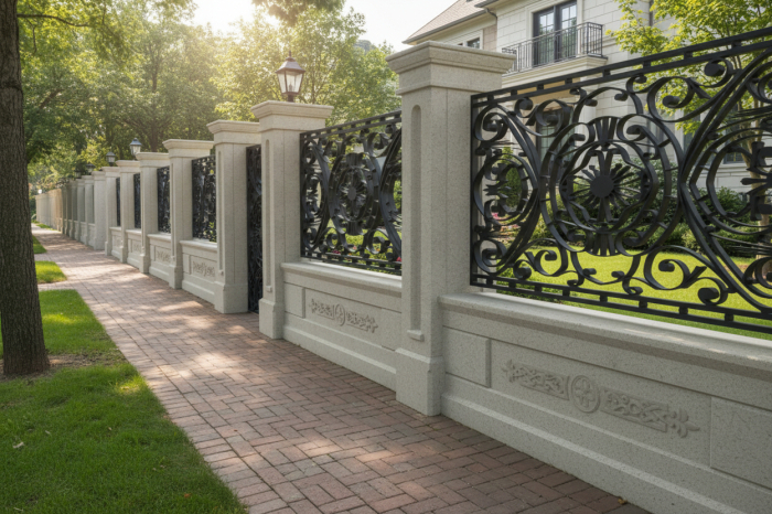 Panou pentru soclu de gard din piatră naturală - Colecția LOUIS [7]