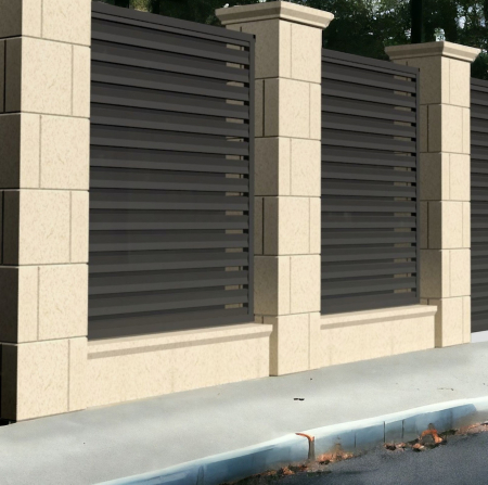 Capiteluri și capace de gard - Capac din piatră naturală pentru soclu de gard - Colecția QADRA