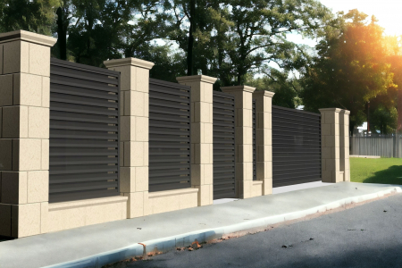 Capac din piatră naturală pentru soclu de gard - Colecția QADRA [5]