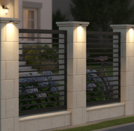 Capiteluri și capace de gard - Capac din piatră naturală pentru soclu de gard - Colecția QADRA