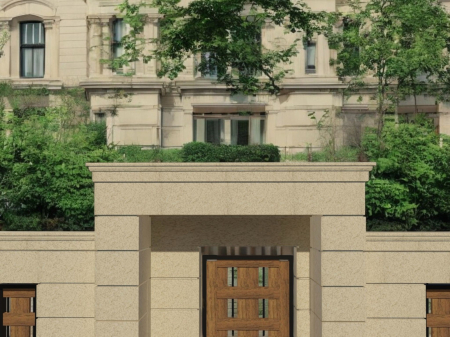 Capiteluri și capace de gard - Capac + cornișă pentru gard din piatră naturală, Colecția GEORGIO