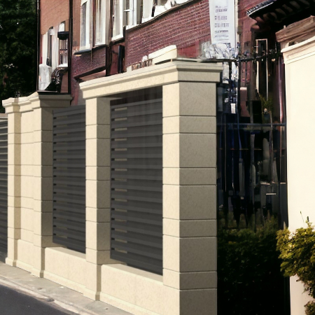 Capiteluri și capace de gard - Capitel tip grindă din piatră naturală pentru stâlp de gard - Colecția LINEO