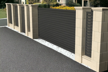 Capitel din piatră naturală pentru stâlp de gard - Colecția QADRA [3]