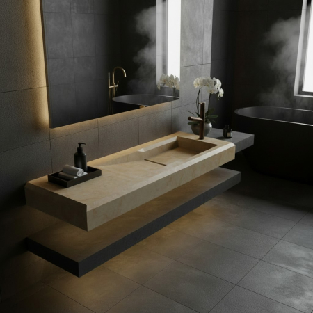 Chiuvete din piatră pentru băi - Chiuvetă de baie din piatră naturală Tagin