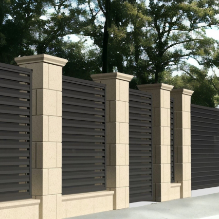 Garduri - Element stâlp din piatră naturală - Colecția QADRA