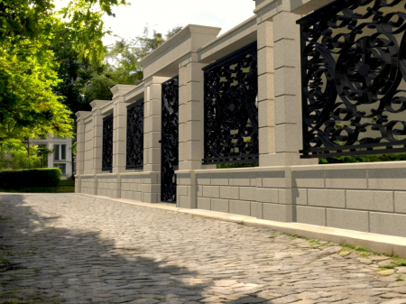 Element stâlp intermediar din piatră naturală pentru gard - Colecția OXFORD [5]