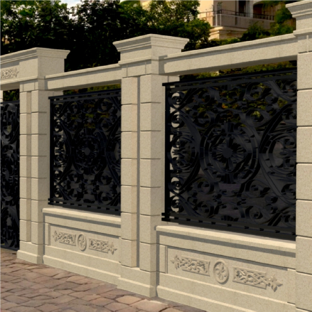 Colecția EMPIRE - Element stâlp intermediar din piatră naturală pentru gard - Colecția EMPIRE