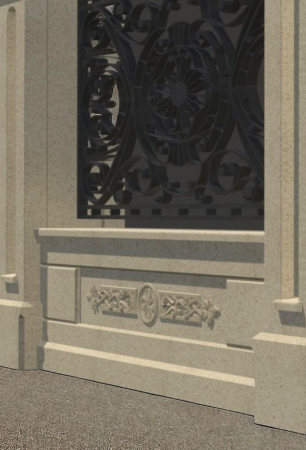 Panou pentru soclu de gard din piatră naturală - Colecția LOUIS [2]