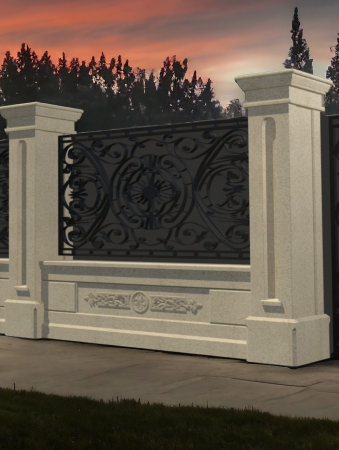 Panou pentru soclu de gard din piatră naturală - Colecția LOUIS [1]