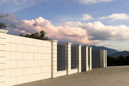 Element stâlp intermediar din piatră naturală pentru gard - Colecția PRIMAVERA [2]