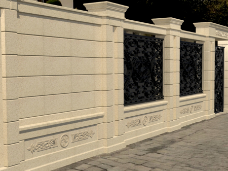 Element stâlp din piatră naturală pentru poartă - Colecția EMPIRE [4]