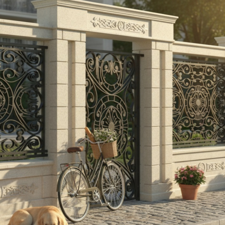 Element stâlp din piatră naturală pentru poartă - Colecția EMPIRE