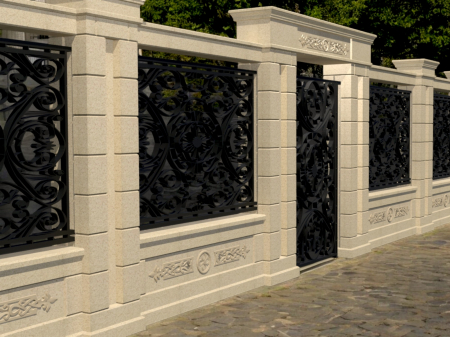 Element stâlp din piatră naturală pentru poartă - Colecția EMPIRE [3]