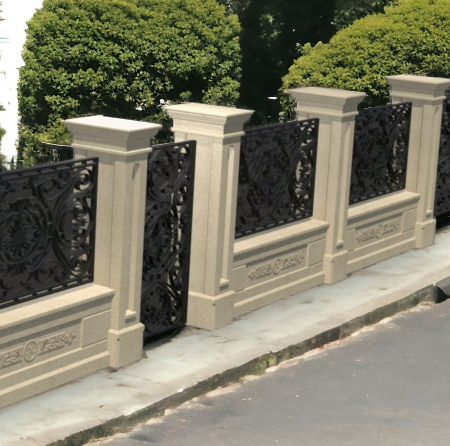 Element stâlp din piatră naturală pentru poartă - Colecția LOUIS