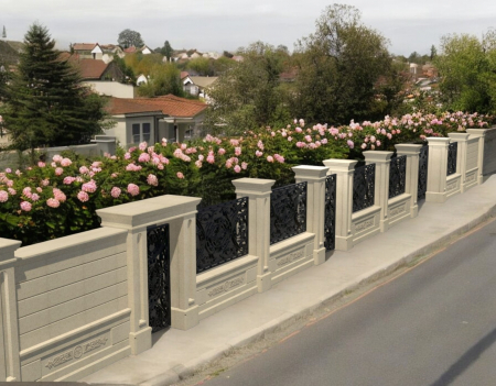 Panou grindă pentru stâlp de gard - Colecția LOUIS [11]