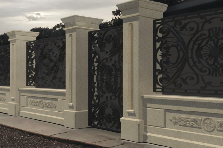 Panou pentru soclu de gard din piatră naturală - Colecția LOUIS [3]