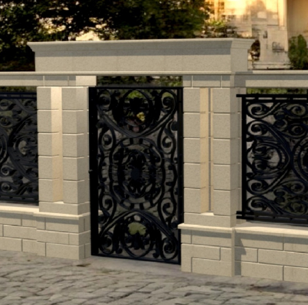 Element stâlp din piatră naturală pentru poartă - Colecția OXFORD