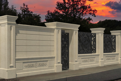 Element stâlp din piatră naturală pentru poartă - Colecția LOUIS [1]