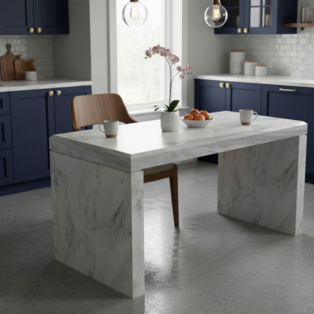 Mese dinning - Masă din marmură Thassos pentru 2 persoane