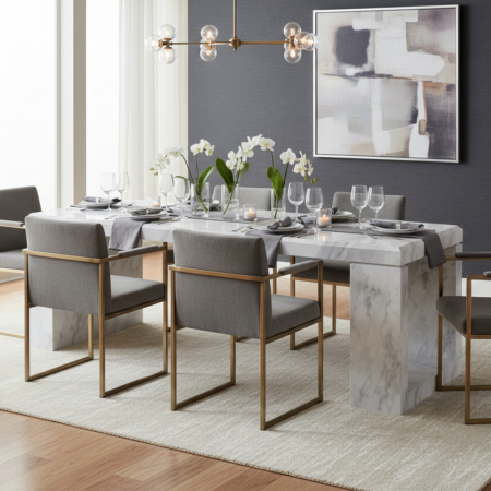 Mese dinning - Masă dining din marmurăThassos