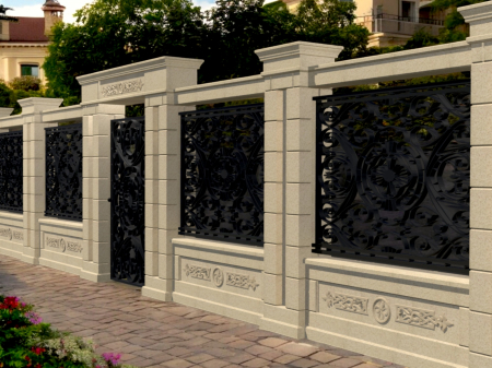 Panou pentru soclu de gard din piatră naturală - Colecția EMPIRE [8]