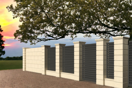 Panou pentru soclu de gard din piatră naturală - Colecția PRIMAVERA [4]