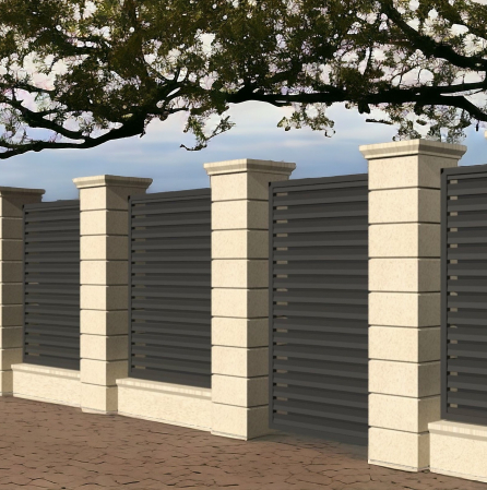 Panou pentru soclu de gard din piatră naturală - Colecția PRIMAVERA [1]