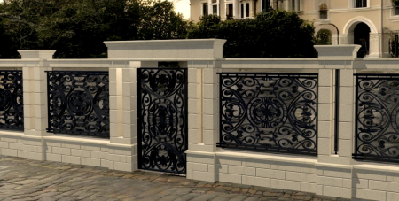 Panou pentru soclu de gard din piatră naturală - Colecția OXFORD [2]