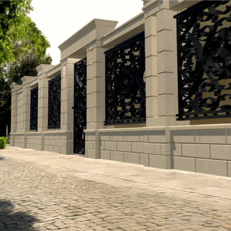 Colecția OXFORD - Panou pentru soclu de gard din piatră naturală - Colecția OXFORD