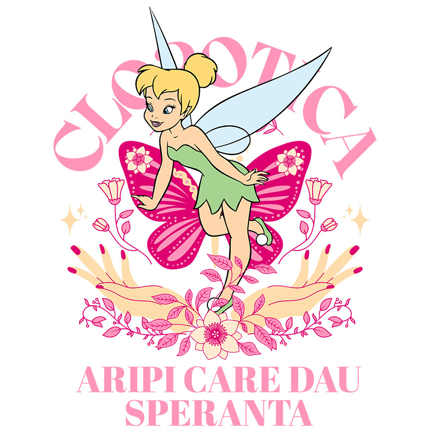 Sticker Personalizat - Sticker Cu Clopotica: Zana cu suflet de lumina Adeziv, Vinyl,  cu Margini Albe, PVC Vinyl 