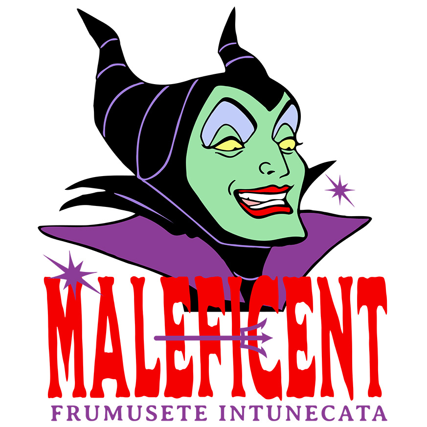 Desene Animate - Sticker Cu Regina Intunecata si Legamantul de Sange Adeziv, Vinyl,  cu Margini Albe, PVC Vinyl 