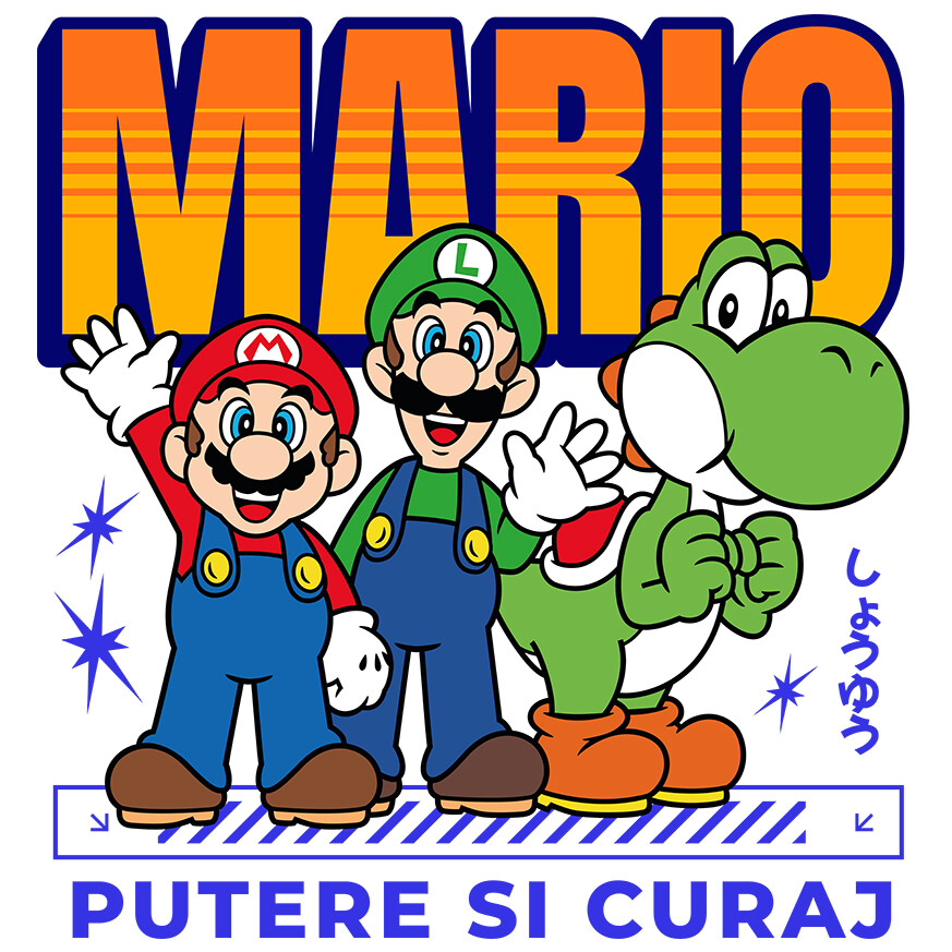 Desene Animate - Sticker Cu Colectia Super Mario & Friends Adeziv, Vinyl,  cu Margini Albe, PVC Vinyl 
