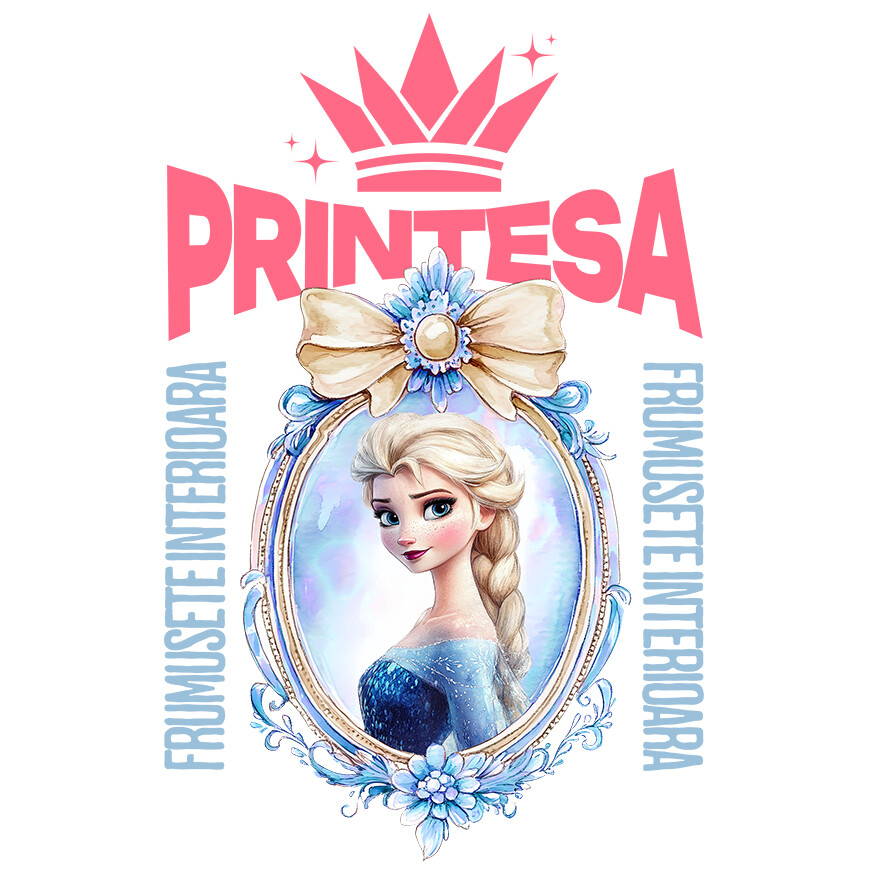 Sticker Personalizat - Sticker Cu Printesa - Frozen Printesa: Magia Inghetului Adeziv, Vinyl,  cu Margini Albe, PVC Vinyl