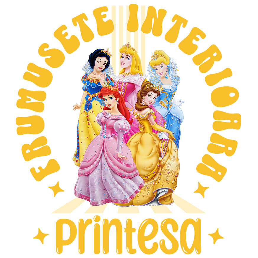 Sticker Personalizat - Sticker Cu Printesa - Prietenele Printese - Povesti Minunate Adeziv, Vinyl,  cu Margini Albe, PVC Vinyl 