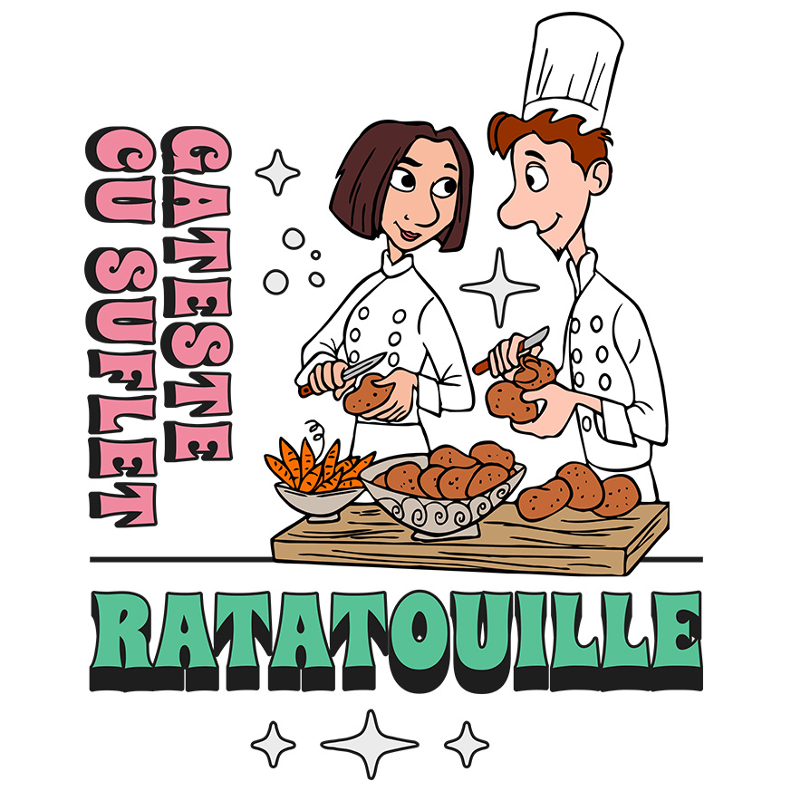 Sticker Personalizat - Sticker Cu Colette – De La Critica La Creatie, Cu Gusteau Adeziv, Vinyl,  cu Margini Albe, PVC Vinyl