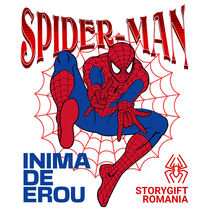 Sticker Personalizat - Sticker Cu Spidere-Man - Aventuri Nebune pe Zidurile Orasului Adeziv, Vinyl,  cu Margini Albe, PVC Vinyl