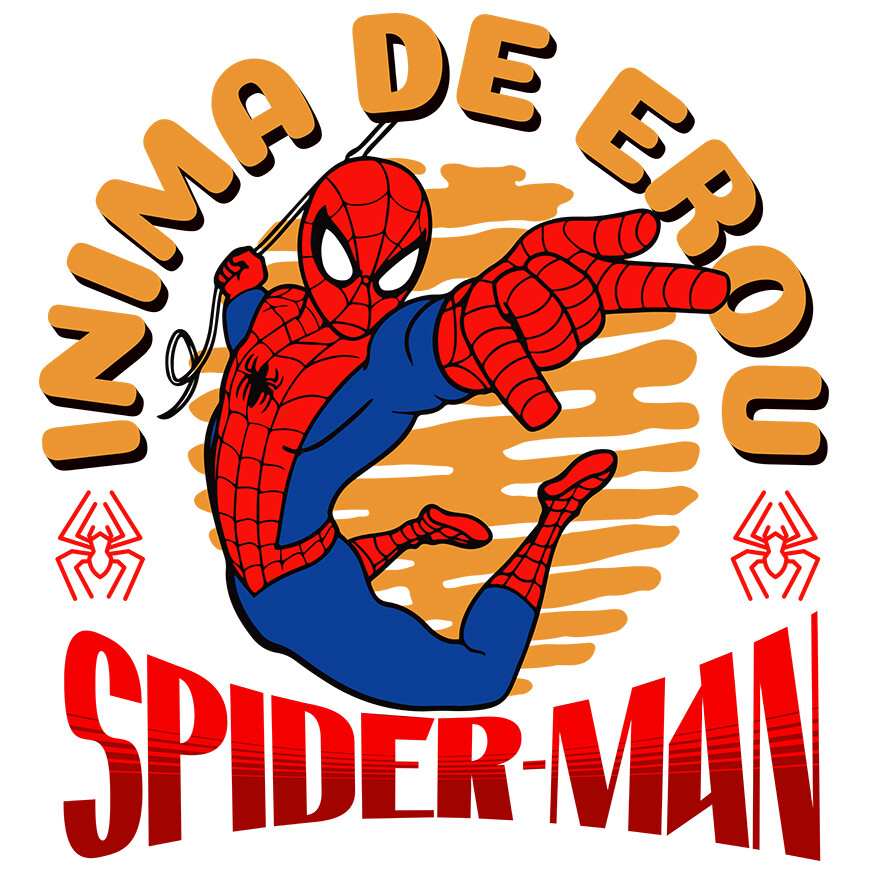 Sticker Personalizat - Sticker Cu Spidere-Man - Calatoria Eroului cu Puteri de Paianjen Adeziv, Vinyl,  cu Margini Albe, PVC Vinyl