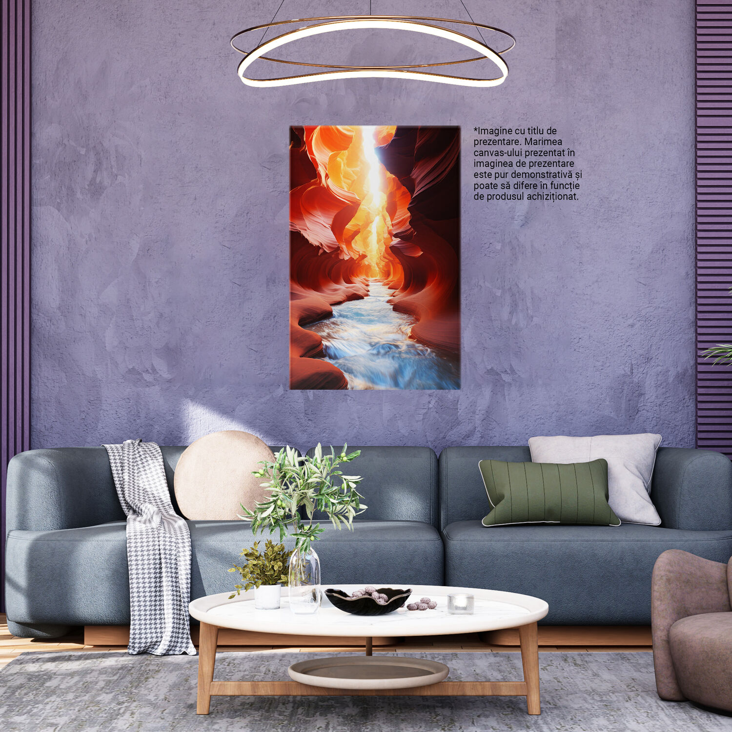 Peisaj Extravagant cu Râu Curgător - Pictură Digitală, Marime 40x25CM [4]